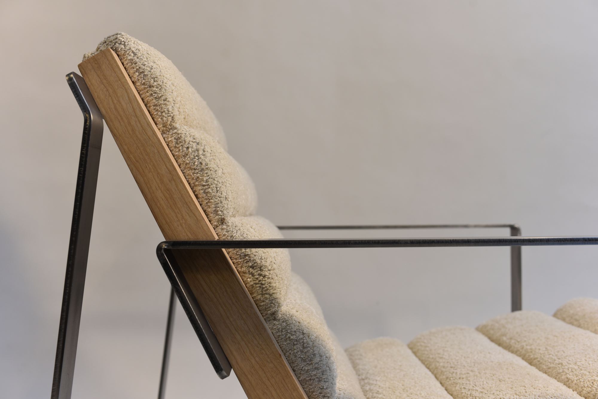 RØN lounge chair, ash and steel